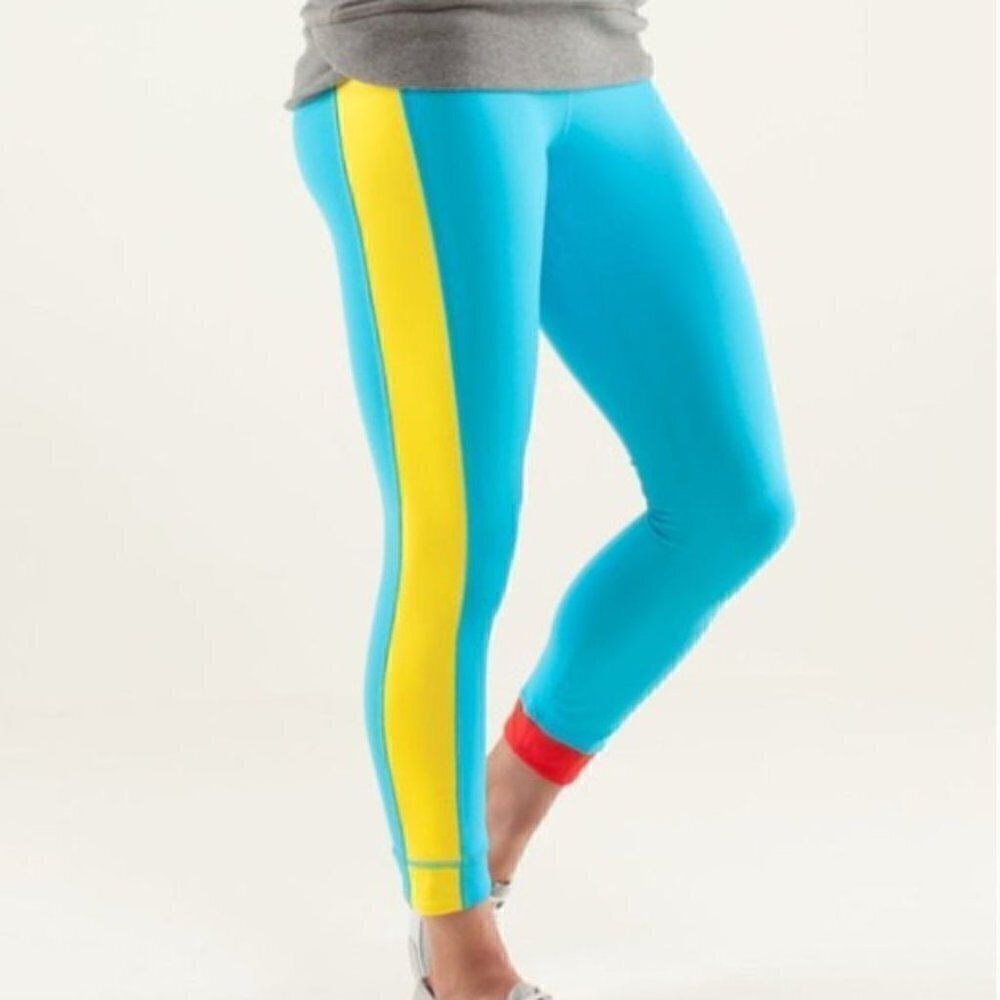 Lululemon Amped Azure Blue Cropped Leggings
